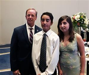 Dr. Grego with students at the 5th Annual Hispanic Leadership Awards Luncheon in West Palm Beach.  